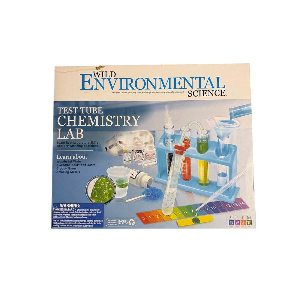 Test Tube Chemistry Lab by Wild Environmental Science 50 Experiments - NEW!!